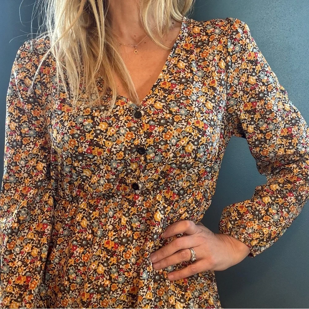 Bohemian Floral Long Sleeve Maxi Dress - Picture 6 of 10